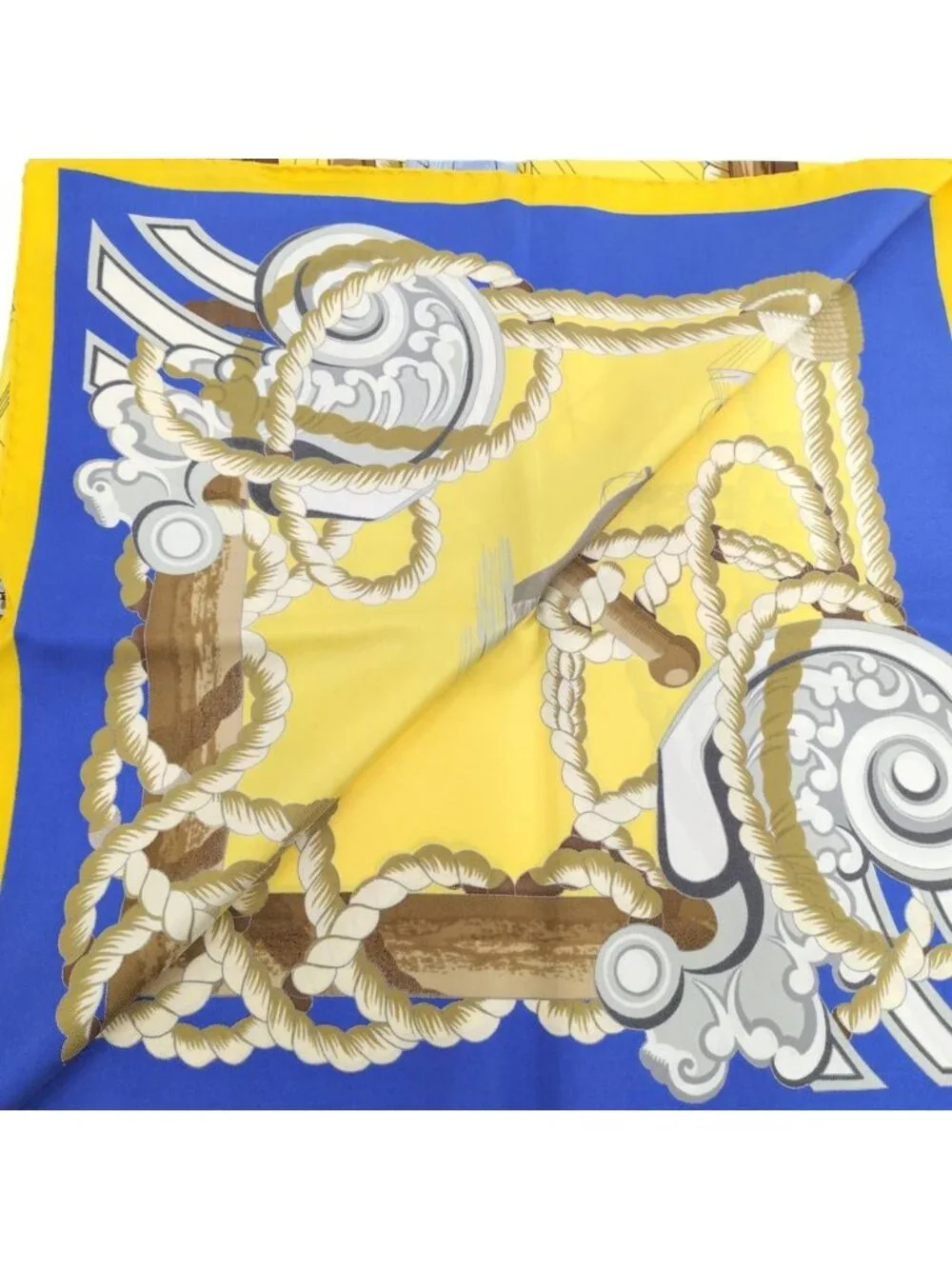 Hermes Carre 90 Scarf Silk 100% Yellow
